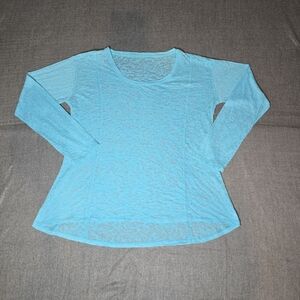 Calvin Klein Performance Light Blue Long Sleeve Top Large